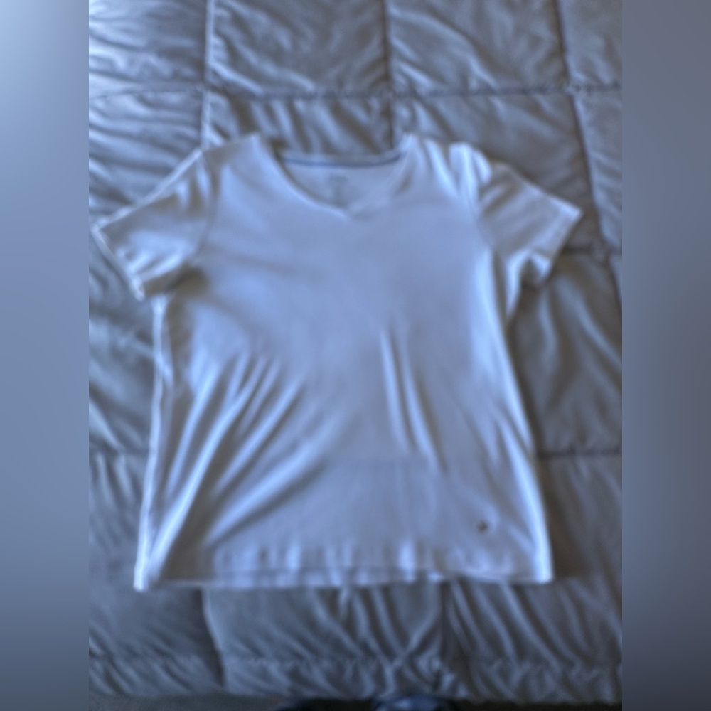 Jones New York Womens White Short-Sleeve Tee
